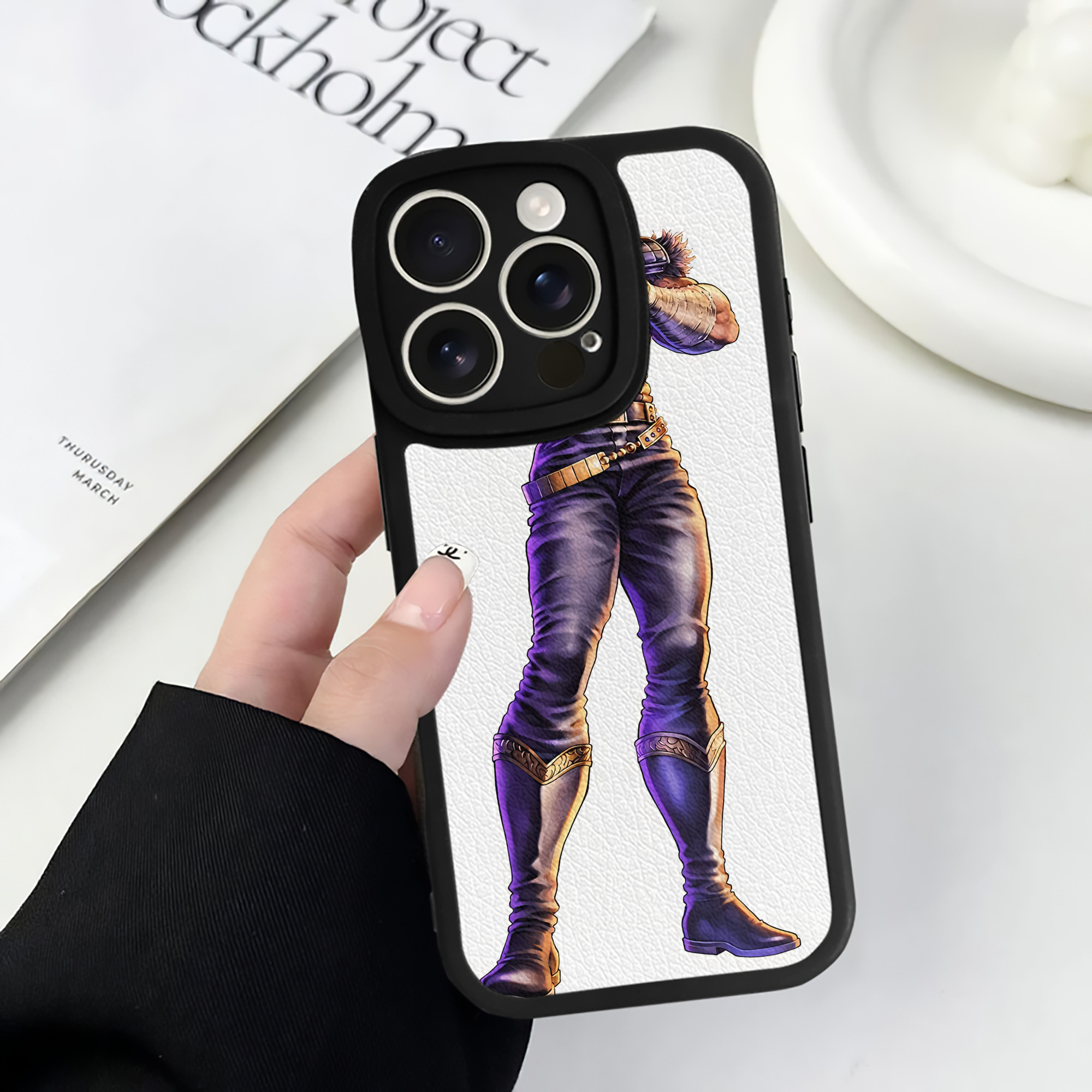 （画像用） 北斗の拳 Fist of the North Star 【iPhone 16シリーズ対応】シリコンスマホケース（レザー調） 材質：シリコン